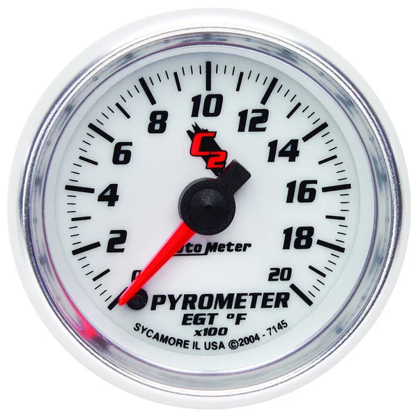 Autometer C2 52mm 2000 Deg F Electronic EGT Pyrometer Gauge – 7145