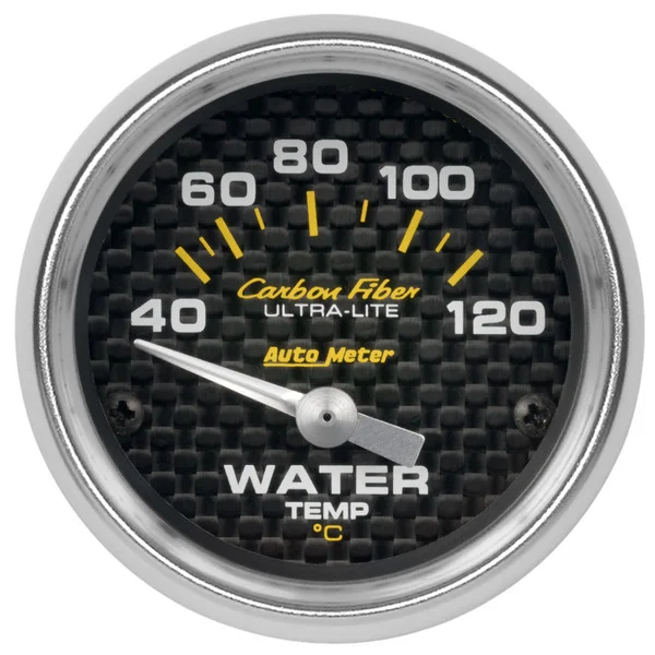 Autometer Carbon Fiber 52mm 40-120 Deg C Electronic Water Temp Gauge – 4737-M