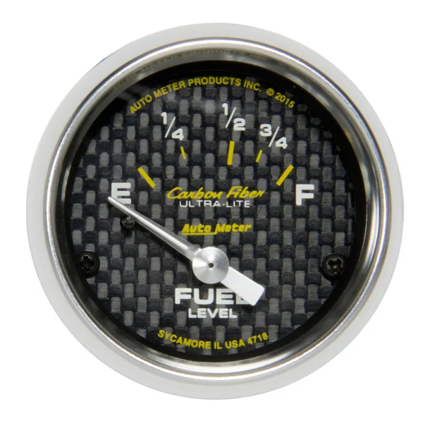 Autometer Carbon Fiber Gauge Fuel Level 2 1/16in 16e To 158f Elec Carbon Fiber – 4718