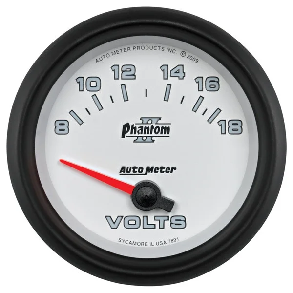 Autometer Phantom II 2-5/8in 18V Electric Voltmeter Gauge – 7891