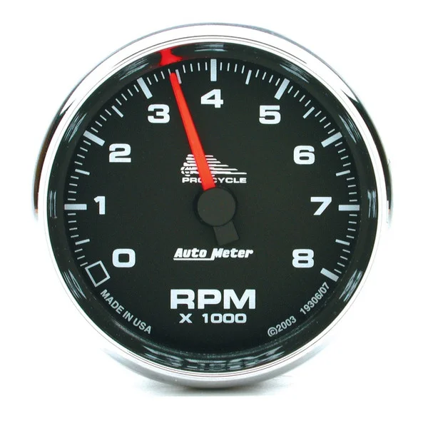 Autometer Pro-Cycle Gauge Tach 2 5/8in 8K Rpm 2&4 Cylinder Black – 19306