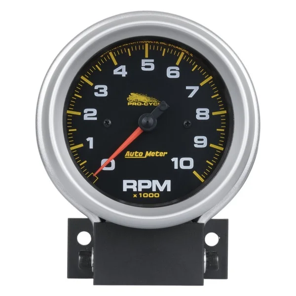 Autometer Pro-Cycle Gauge Tach 3 3/4in 10K Rpm 2 & 4 Cylinder Black Pro-Cycle – 19202