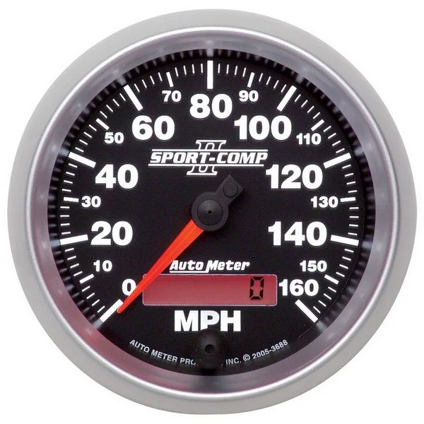 Autometer Sport-Comp II 3-3/8in 0-160MPH In-Dash Electronic Programmable Speedometer – 3688