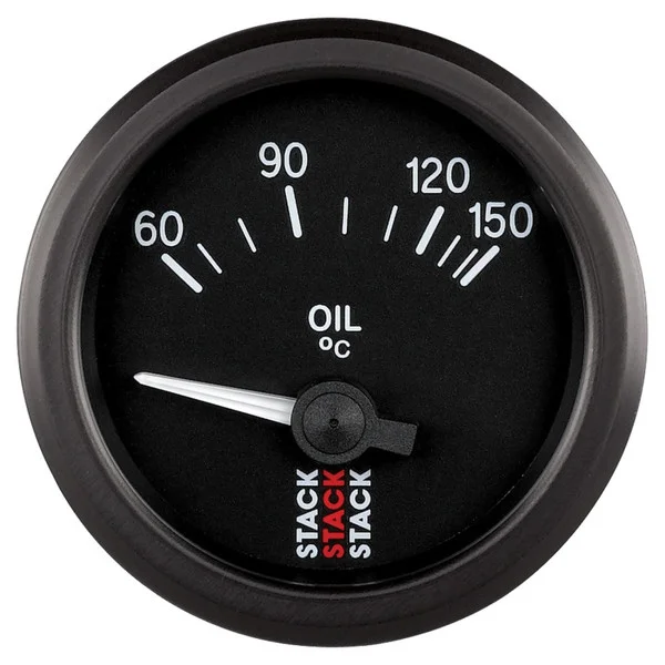 Autometer Stack 52mm 60-150 Deg C M10 Male Electric Oil Temp Gauge – Black – ST3209