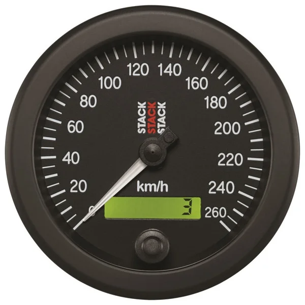 Autometer Stack 88mm 0-260 KM/H Electronic Speedometer – Black – ST3802