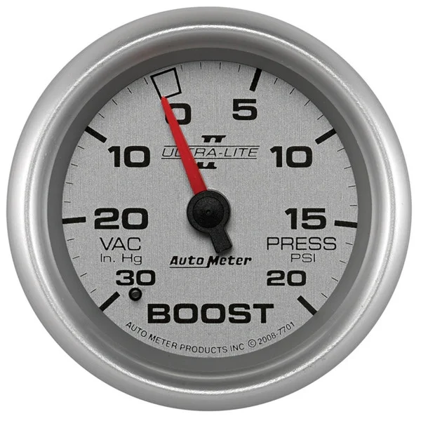Autometer UL II 2-5/8in 30in HG/20 PSI Mechanical Boost/Vacuum Gauge – 7701