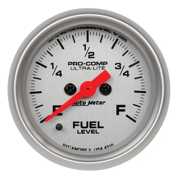 Autometer Ultra-Lite 52mm 0-280 ohm Adj Full Sweep Electronic Fuel Level Programmable Empty-Full Ga – 4310