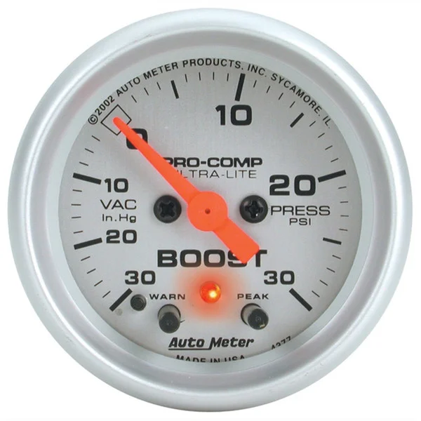 Autometer Ultra-Lite 52mm 30 PSI Electronic Boost Gauge – 4377