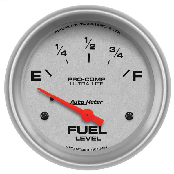 Autometer Ultra-Lite 66.7mm Short Sweep Electronic 0 E/90 F Fuel Level Gauge – 4414