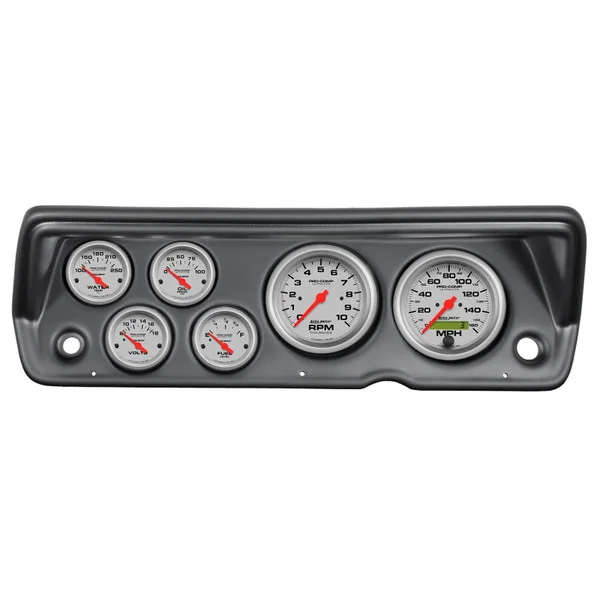 Autometer Ultra-Lite 70-76 Duster/ Demon/ Dart Dash Kit 6pc Tach / MPH / Fuel / Oil / WTMP / Volt – 7031-UL