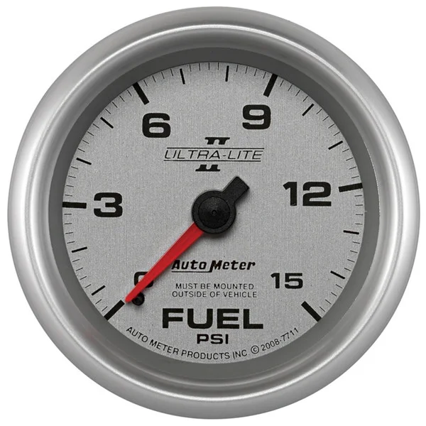 Autometer Ultra-Lite II 2 5/8in 0-15 PSI Mechanical Fuel Pressure Gauge – 7711
