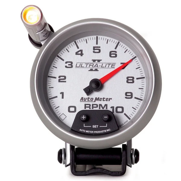 Autometer Ultra-Lite II 3-3/4in 10000 RPM Pedestal Mount Mini-Monster Tachometer – 4990