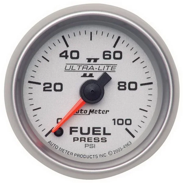 Autometer Ultra-Lite II 52mm 0-100 PSI Full Sweep Electronic Fuel Pressure Gauge – 4963