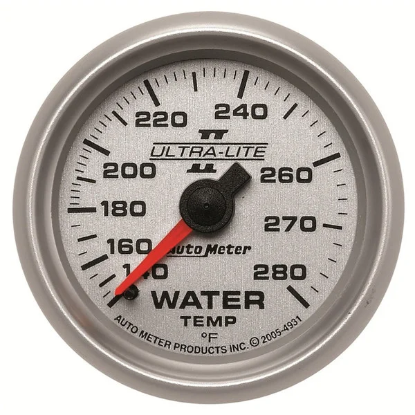 Autometer Ultra-Lite II 52mm 140-280 Deg F Mechanical Water Temp Gauge – 4931