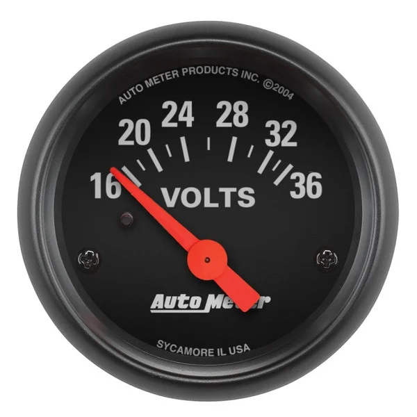 Autometer Z-Series 2-1/16in 16-36 Volts Electric Voltmeter Gauge – 2651