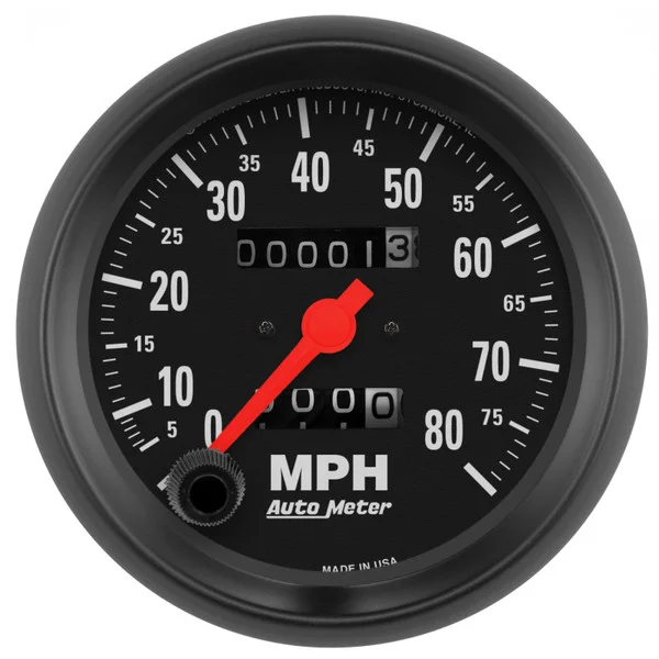 Autometer Z Series 3-3/8in Mechanical 0-80mph Speedometer Gauge – 2690