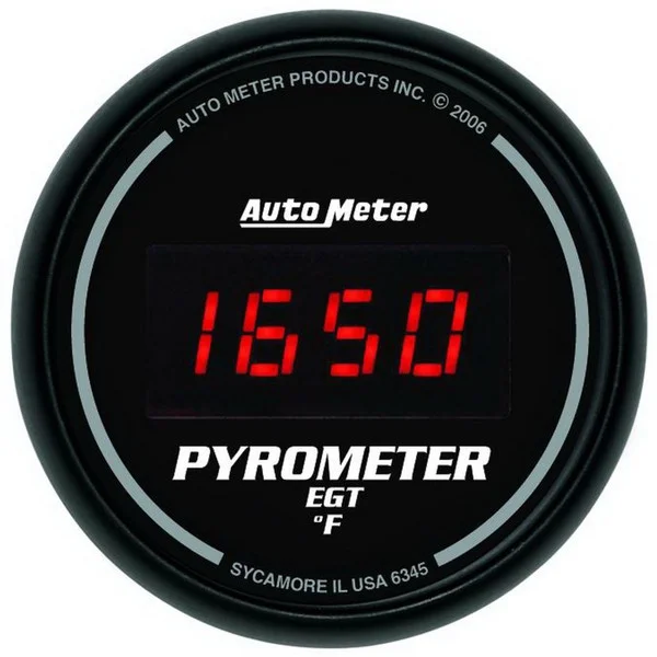Autometer Z Series 52mm 0-2000 Deg F Digital EGT/Pyrometer Gauge – 6345