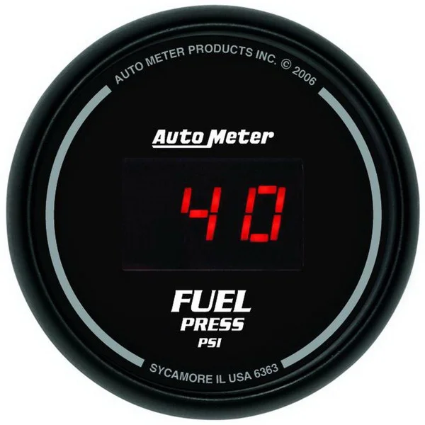 Autometer Z Series 52mm Black Digital 5-100 PSI Fuel Pressure Gauge – 6363