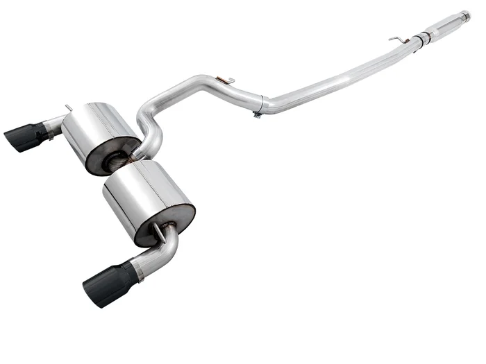 AWE Touring Edition Cat-back Exhaust for Ford Focus RS – Resonated – Diamond Black Tips – 3020-33042