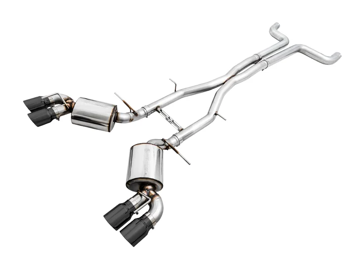 AWE Touring Edition Cat-back Exhaust for Gen6 Camaro SS / ZL1 / LT1 – Non-Resonated – Diamond Black Tips (Quad Outlet) – 3020-43076