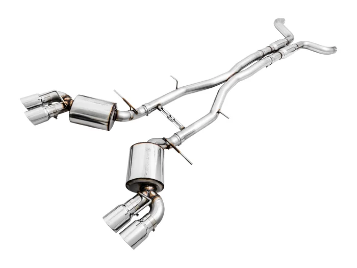 AWE Touring Edition Cat-back Exhaust for Gen6 Camaro SS / ZL1 / LT1 – Resonated – Chrome Silver Tips (Quad Outlet) – 3015-42092