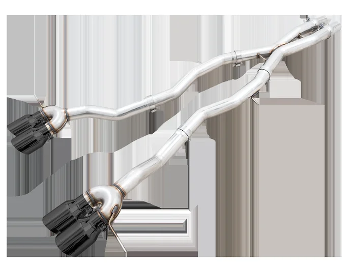 AWE Track Edition Cat-back Exhaust for BMW G8X M3/M4 – Diamond Black Tips – 3020-42482