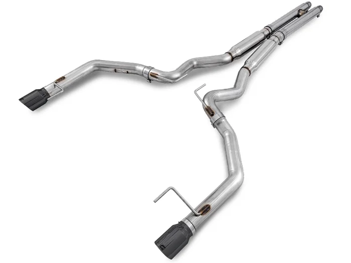 AWE Track Edition Cat-back Exhaust for S550 Mustang GT – Dual Tip – Diamond Black Tips – 3020-33030