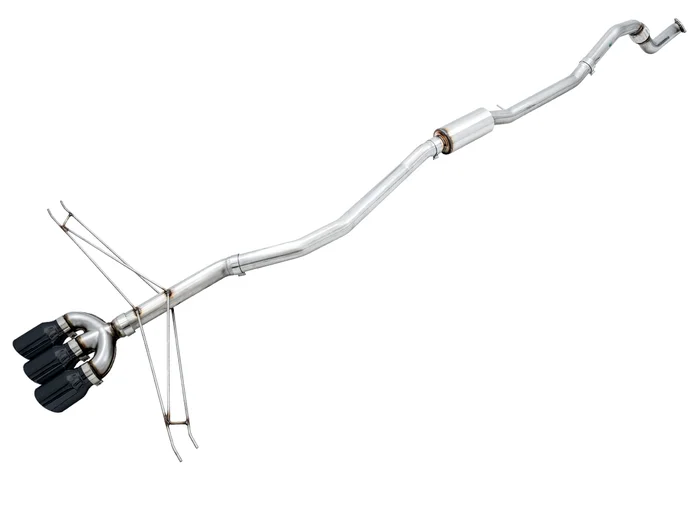 AWE Track Edition Exhaust for 10th Gen Civic Si Coupe / Sedan (includes Front Pipe) – Triple Diamond Black Tips – 3020-53010