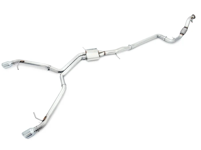 AWE Track Edition Exhaust for B9 A5, Dual Outlet – Chrome Silver Tips (includes DP) – 3020-32032