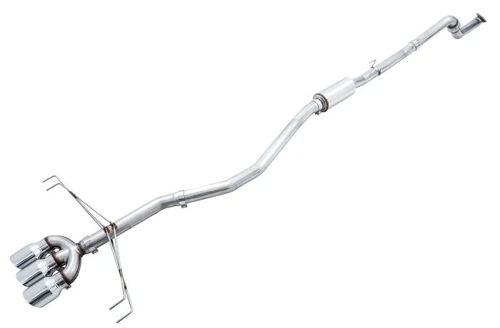 AWE Track Edition Exhaust for FK8 Civic Type R (includes Front Pipe) – Triple Chrome Silver Tips – 3020-52000