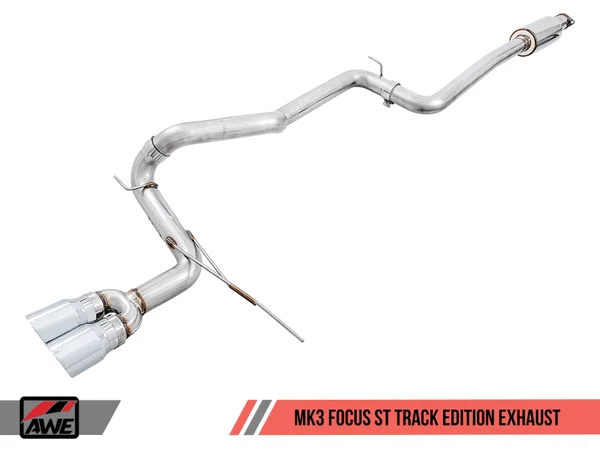 AWE Tuning Ford Focus ST Track Edition Cat-back Exhaust – Diamond BlackTips – 3020-33036