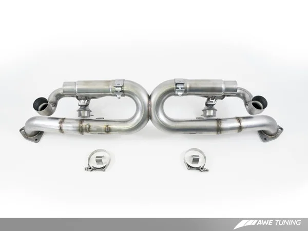 AWE Tuning Porsche 991 SwitchPath Exhaust for Non-PSE Cars Diamond Black Tips – 3025-43014