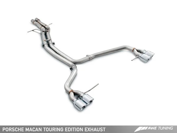 AWE Tuning Porsche Macan Touring Edition Exhaust System – Diamond Black 102mm Tips – 3015-43072