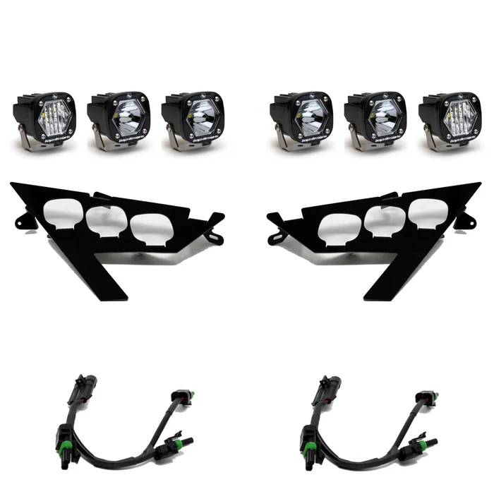 Baja Designs S1 Triple LED Headlight Kit: Polaris 20-24 RZR Pro XP; 24 RZR Pro R/Turbo R – 447156