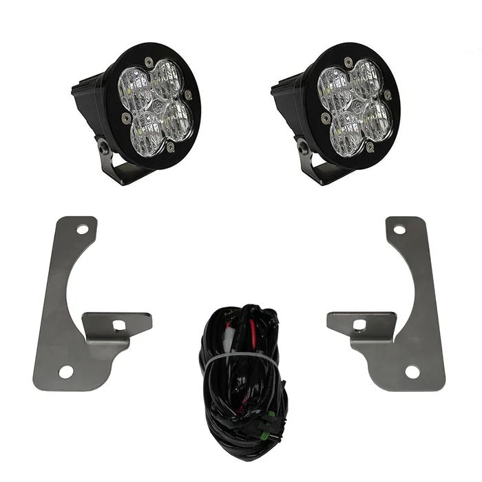 Baja Designs Squadron-R Pro Fog Pocket Light Kit, Wide Cornering: 10-18 Jeep JK w/ Premium OE Bumper – 597523