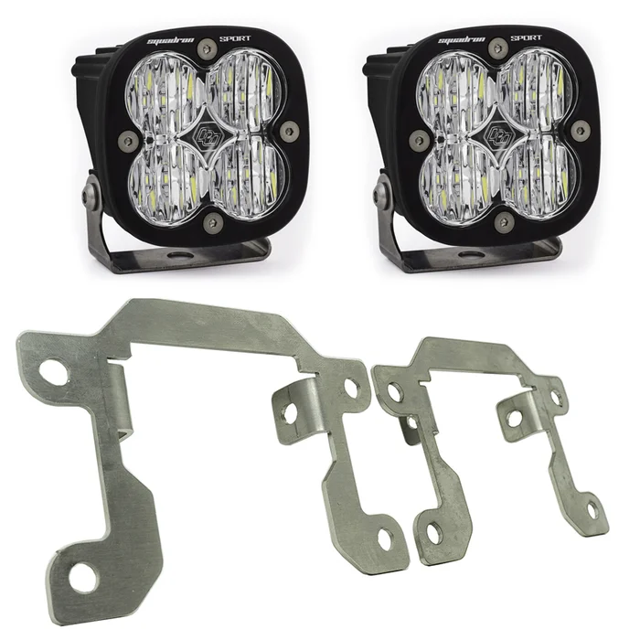 Baja Designs Squadron-R Sport Fog Pocket Light Kit, Wide Cornering: 19+ Ranger, 21+ Bronco w/OEM Plastic/Capable Bumper – 447607