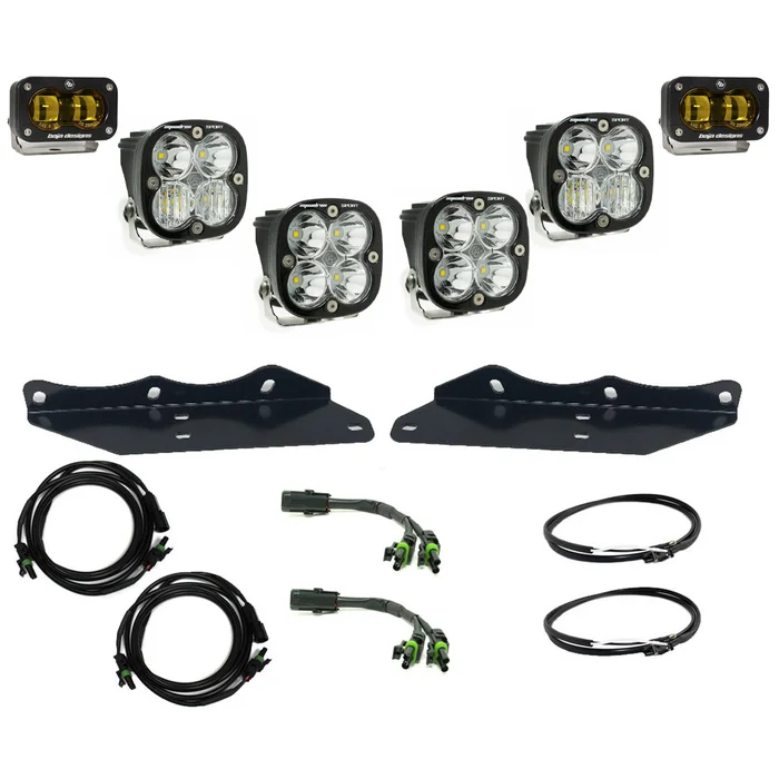 Baja Designs Squadron/S2 SAE “Sportsman” Fog Pocket Light Kit (Amber S2 SAE): 17-20 Raptor – 448176