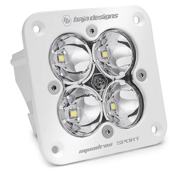 Baja Designs Squadron Sport Flush Mount LED Light Pod, Spot, White Housing – 551001WT