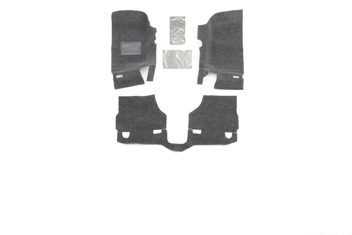BedRug 07-10 Jeep Jk 2Dr Front 3Pc Floor Kit (Includes Heat Shields) – BRJK07F2