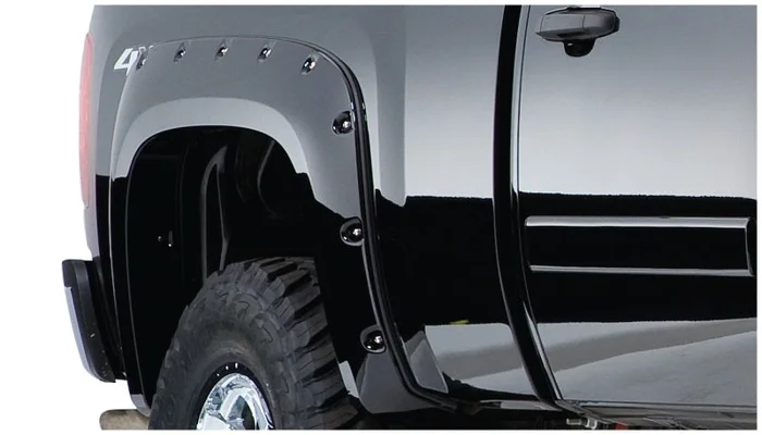Bushwacker 07-13 Chevy Silverado 1500 Fleetside Pocket Style Flares 2pc 78.7/97.6in Bed – Black