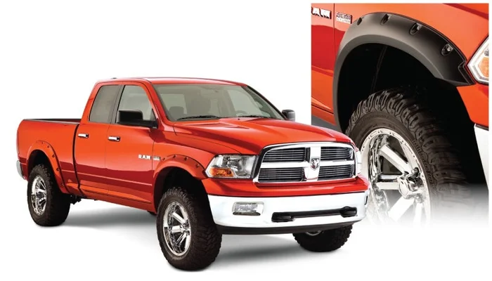 Bushwacker 09-18 Dodge Ram 1500 Fleetside Pocket Style Flares 4pc 67.4/76.3/96.3in Bed – Black