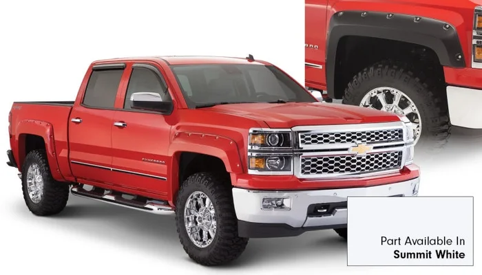 Bushwacker 16-18 Chevy Silverado 1500 Fleetside Pocket Style Flares 4pc – Summit White