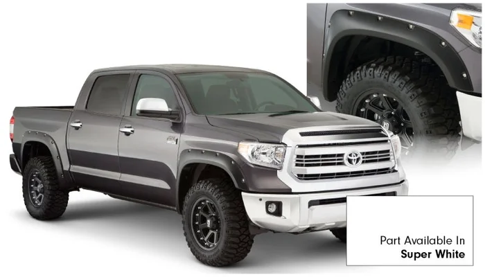 Bushwacker 16-18 Toyota Tundra Fleetside Pocket Style Flares 4pc 66.7/78.7/97.6in Bed – Super White