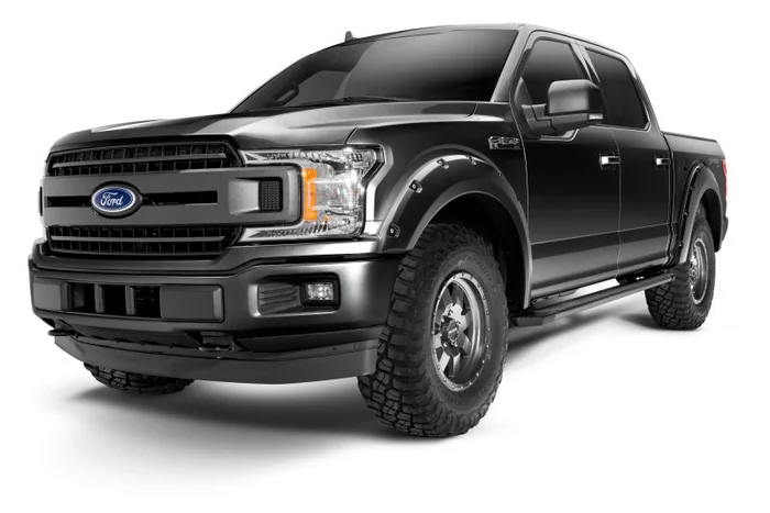 Bushwacker 18-20 Ford F-150 (Excl Models w/Tech Pkg) Pocket Style Flares 4pc – Agate Black Met