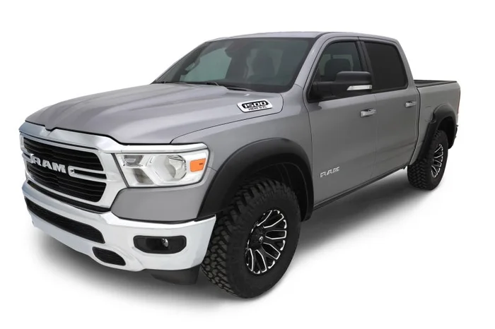 Bushwacker 19-22 Ram 1500 (Excl. Rebel/TRX) 67.4 & 76.3in Bed Extend-A-Fender Flares 2pc FR – Blk