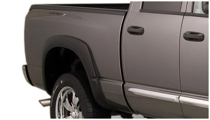 Bushwacker 19-22 Ram 1500 (Excl. Rebel/TRX) 76.3 & 67.4in Bed OE Style Flares 2pc Rear – Smooth Blk