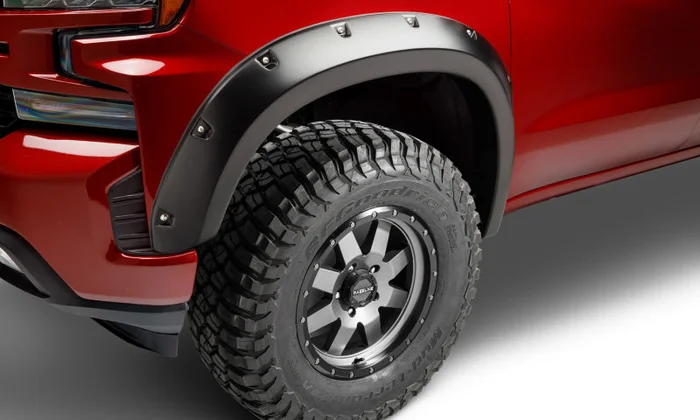 Bushwacker 22-23 Chevrolet Silverado 1500 (Ex. ZR2) Pocket Style Fender Flares 2pc Front – Black