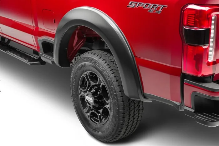 Bushwacker 23-24 Ford F-250/350 SuperDuty Extend-A-Fender Style Flares 2pc Rear – Black