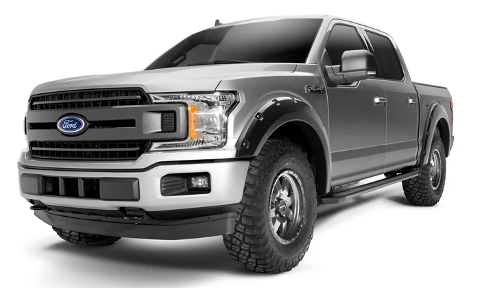 Bushwacker Front and Rear Ford F-150 Pocket Painted Fender Flares, Black – 20945-02