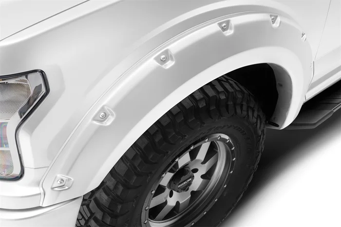 Bushwacker Front and Rear Ford F-150 Pocket Painted Fender Flares, Oxford White – 20945-12
